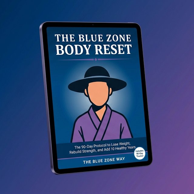 The Blue Zone Body Reset — Book and tablet preview