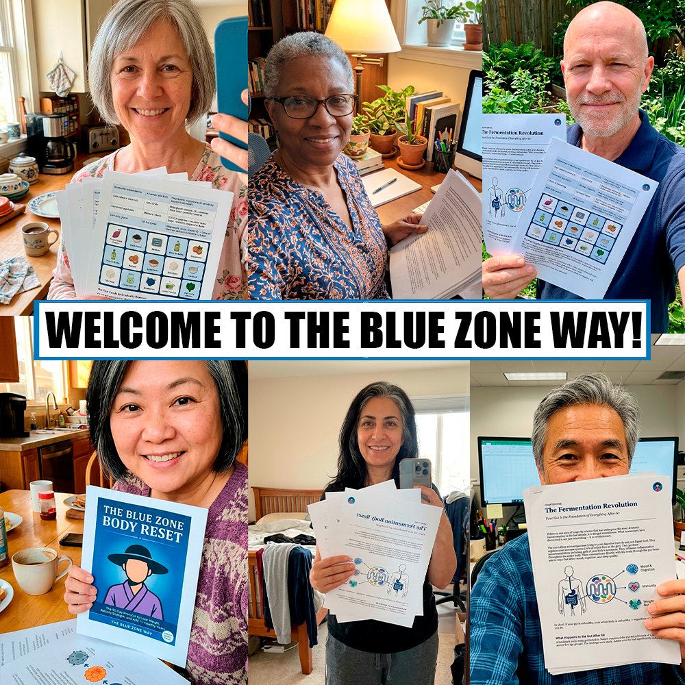 Community members holding their Blue Zone Body Reset guides